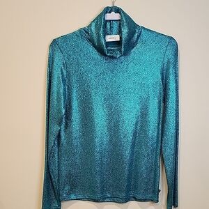 Shimmering Teal Long Sleeve Top